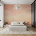 Papel de parede Céu cor-de-rosa com nuvens