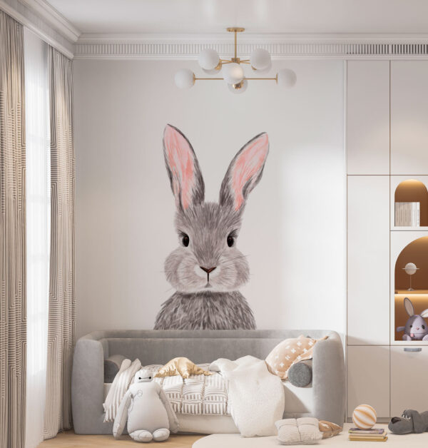 Adorável coelhinho com orelhas fofas Papel de parede Adorável coelhinho com orelhas fofas