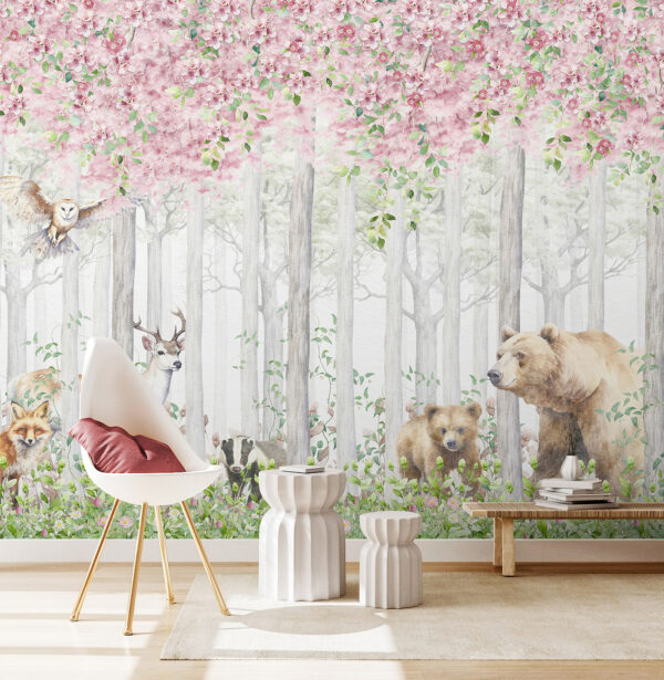 Aguarela de um urso Papel de parede Aguarela de um urso