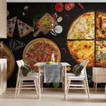 Papel de parede Deliciosa variedade de fatias de pizza.