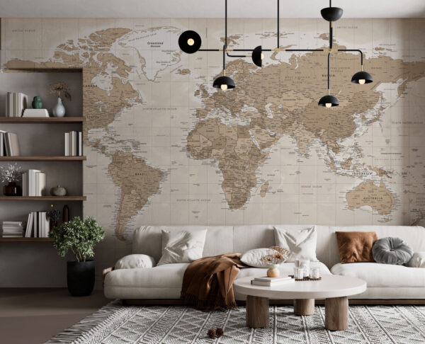 Papel de parede Papel de parede Mapa do mundo (REF: u97342)