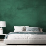 Papel de parede Parede verde com manchas pretas