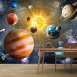 Papel de parede O planeta terra e a lua