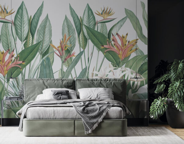 Plantas tropicais em harmonia vibrante Papel de parede Plantas tropicais em harmonia vibrante