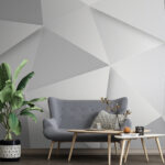 Papel de parede Objeto retangular branco com uma sombra