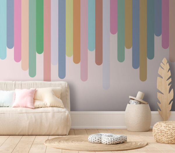 Linhas coloridas que descem do alto Papel de parede Linhas coloridas que descem do alto