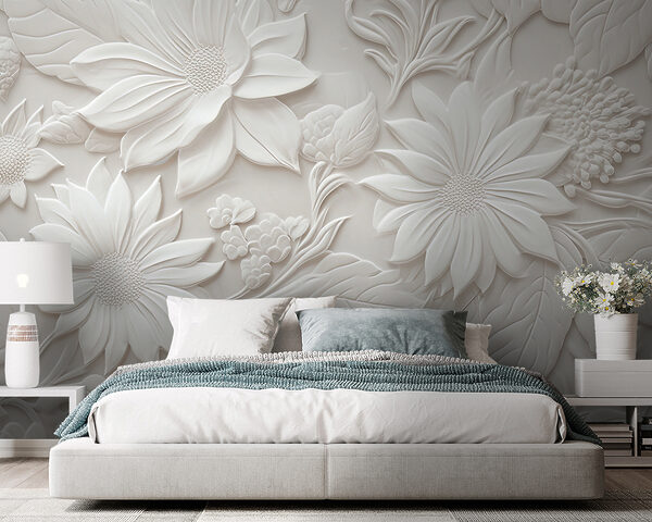 Papel de parede Papel de parede Desenho intrincado floral em relevo. (REF: u96695)