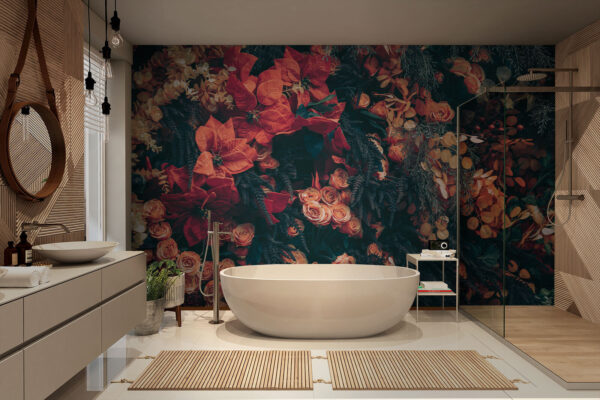 Flores de outono vibrantes em plena exibição Papel de parede Flores de outono vibrantes em plena exibição