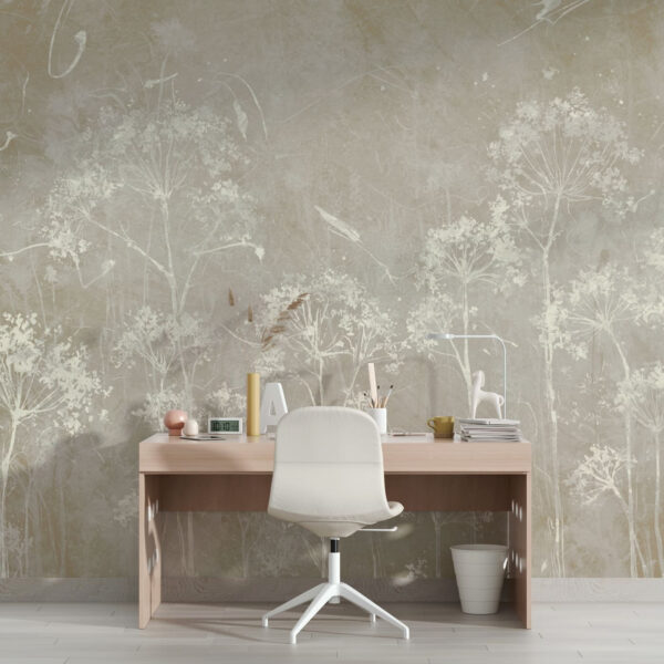Papel de parede Papel de parede Padrão floral delicado sobre fundo texturado (REF: u96551v2)