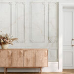 Papel de parede Elegante pormenor de parede em mármore branco