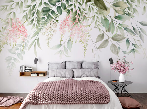 Design floral elegante com tons pastel Papel de parede Design floral elegante com tons pastel