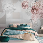 Papel de parede Florais abstractos com tons pastel suaves.