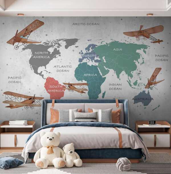Mapa da América do Sul com texto a branco Papel de parede Mapa da América do Sul com texto a branco