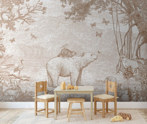 Papel de parede Guaxinim em cima de um urso (REF: u95425) Papel de parede Papel de parede Guaxinim em cima de um urso (REF: u95425)