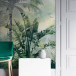 Papel de parede Selva luxuriante com uma atmosfera enevoada.