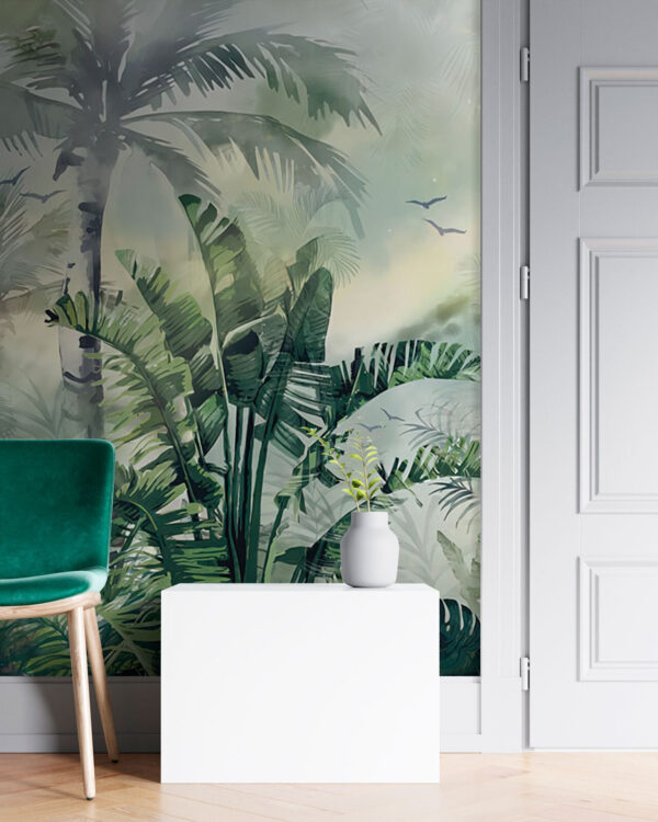 Selva luxuriante com uma atmosfera enevoada Papel de parede Selva luxuriante com uma atmosfera enevoada