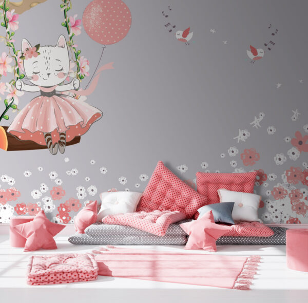 Pássaro branco com asas cor-de-rosa Papel de parede Pássaro branco com asas cor-de-rosa