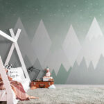 Papel de parede Grupo de montanhas com neve