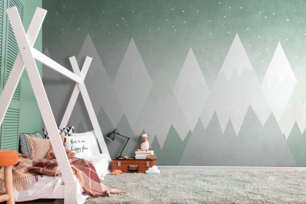 Grupo de montanhas com neve Papel de parede Grupo de montanhas com neve