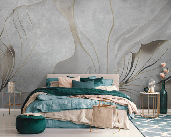 Elegantes padrões abstractos de folhas Papel de parede Elegantes padrões abstractos de folhas