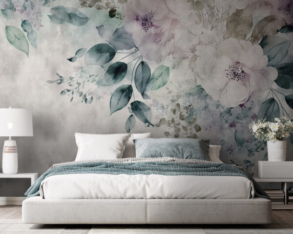Papel de parede Papel de parede Elegância floral em tons de aguarela. (REF: u93940)