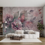 Papel de parede Flores delicadas em tons pastel.