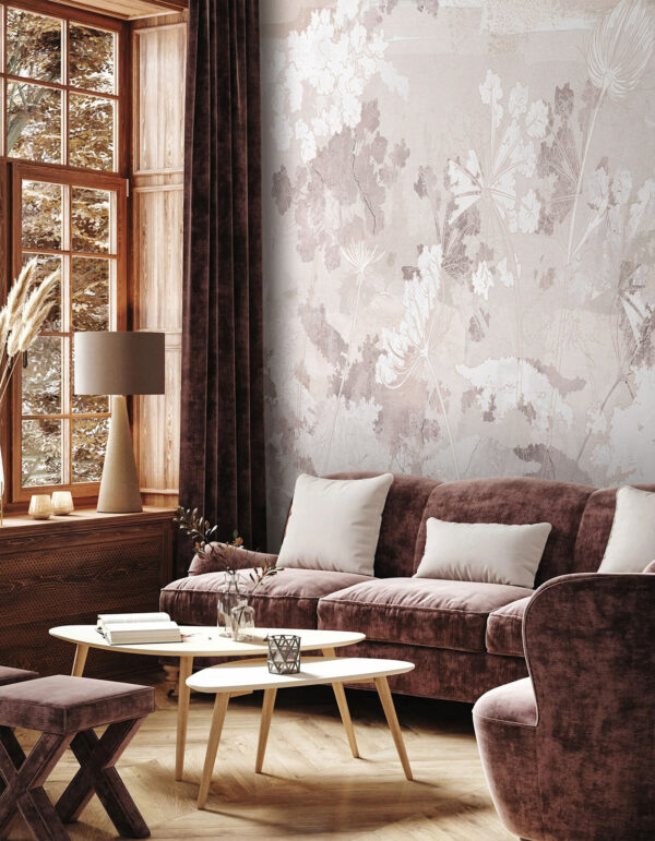 Papel de parede Wall murals White and gray floral pattern (REF: u93665) Papel de parede Papel de parede Wall murals White and gray floral pattern (REF: u93665)