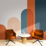 Papel de parede Um arco laranja e branco