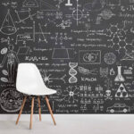 Papel de parede Contorno branco de um telescópio