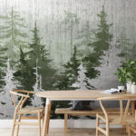 Papel de parede Grupo de árvores numa floresta