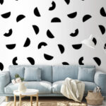 Papel de parede Padrão preto e branco