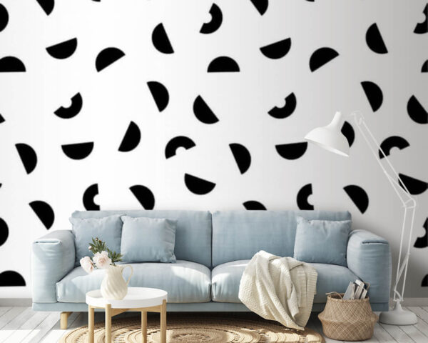 Padrão preto e branco Papel de parede Padrão preto e branco