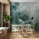Papel de parede Pintura de uma floresta