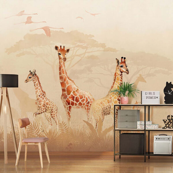 Girafa com pescoço comprido Papel de parede Girafa com pescoço comprido