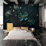 Papel de parede Elegante bouquet floral com cores vibrantes.