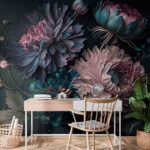 Papel de parede Flores vibrantes num arranjo mágico.