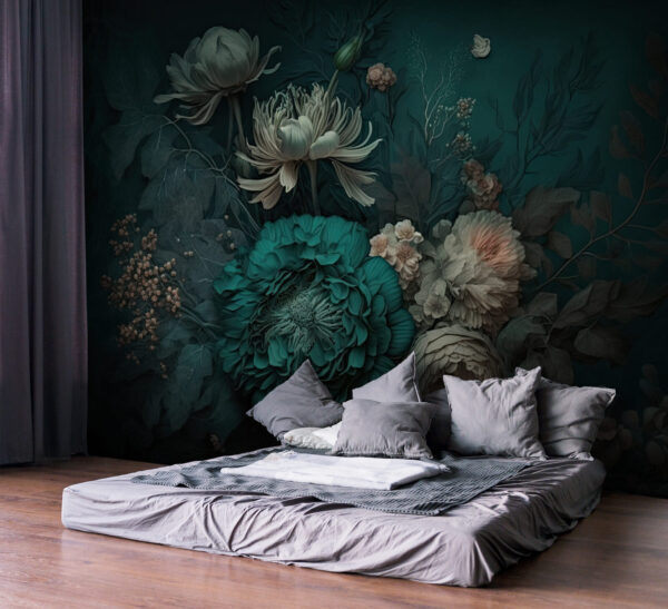 Obra de arte floral com pétalas delicadas Papel de parede Obra de arte floral com pétalas delicadas