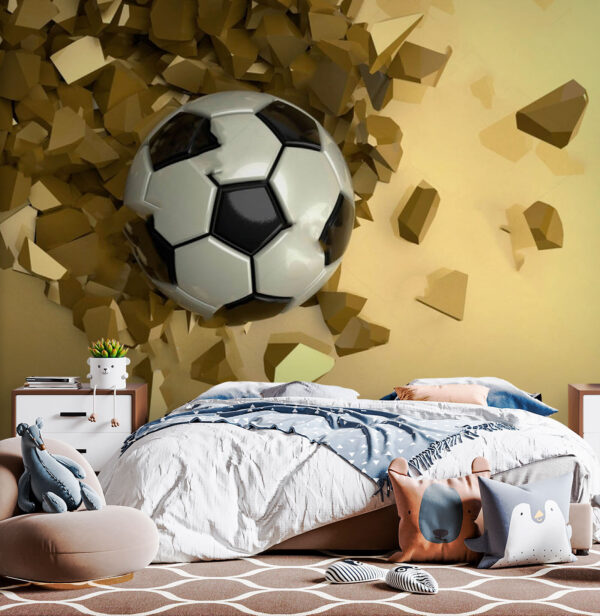 Bola de futebol a preto e branco Papel de parede Bola de futebol a preto e branco