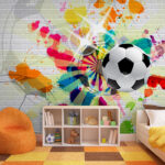 Papel de parede Bola de futebol a preto e branco