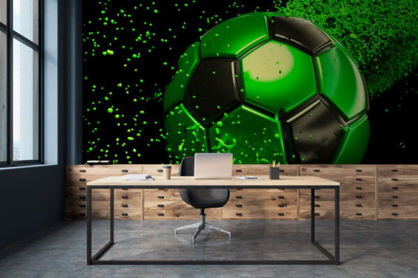Hexágono verde e preto com pequenos pontos Papel de parede Hexágono verde e preto com pequenos pontos