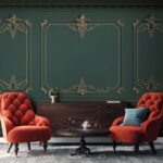 Papel de parede Decoração de parede elegante em tons ricos