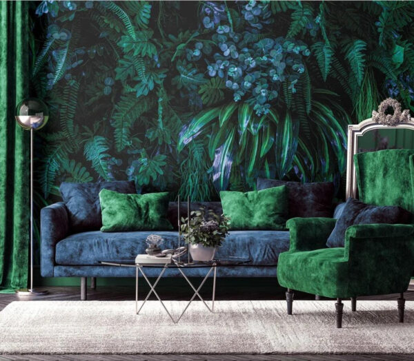 Folhagem verde exuberante, textura vibrante Papel de parede Folhagem verde exuberante, textura vibrante