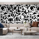 Papel de parede Graffiti a preto e branco