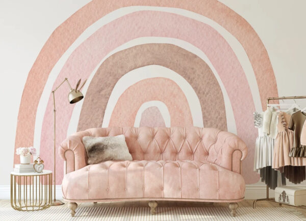 Arco pastel em estilo aguarela Papel de parede Arco pastel em estilo aguarela