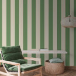 Papel de parede Fundo às riscas verdes e brancas