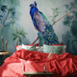 Papel de parede Aguarela de um pavão