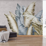 Papel de parede Elementos de design de folhas inspirados na natureza.