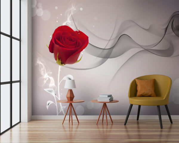 Rosa vermelha com fumo Papel de parede Rosa vermelha com fumo