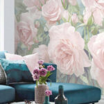Papel de parede Grupo de rosas cor-de-rosa