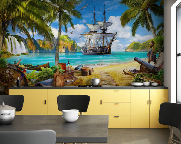 Papel de parede Pessoa de pé junto a um canhão